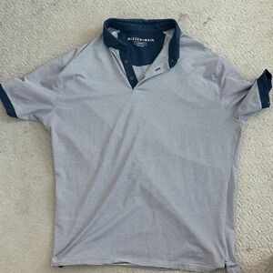 Mizzen+Main Blue and White Striped Polo
